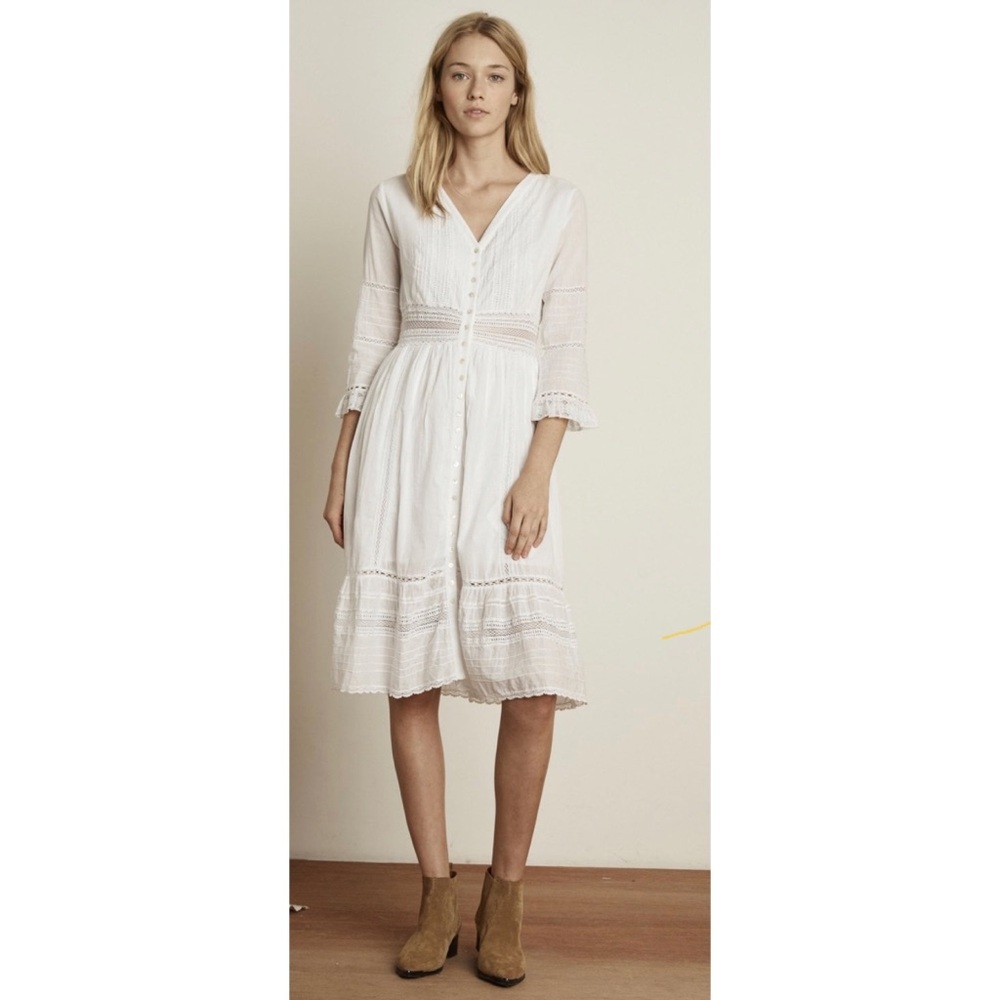 Velvet by Graham & Spencer White Lace Dress